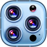 camera 4k phone 15, selfie 360 android application logo